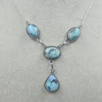 Golden Hills Turquoise 925 Sterling Silver Necklace (REXT113-30)
