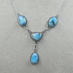 Golden Hills Turquoise 925 Sterling Silver Necklace (REXT113-32)