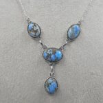 Golden Hills Turquoise 925 Sterling Silver Necklace (REXT113-29)
