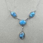 Golden Hills Turquoise 925 Sterling Silver Necklace (REXT113-33)