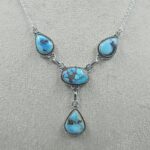Golden Hills Turquoise 925 Sterling Silver Necklace (REXT113-24)