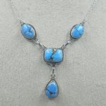 Golden Hills Turquoise 925 Sterling Silver Necklace (REXT113-28)