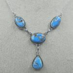 Golden Hills Turquoise 925 Sterling Silver Necklace (REXT113-31)