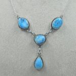 Golden Hills Turquoise 925 Sterling Silver Necklace (REXT113-25)