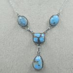 Golden Hills Turquoise 925 Sterling Silver Necklace (REXT113-34)