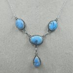 Golden Hills Turquoise 925 Sterling Silver Necklace (REXT113-37)