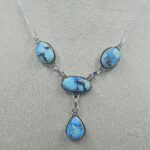Golden Hills Turquoise 925 Sterling Silver Necklace (REXT113-35)