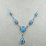 Golden Hills Turquoise 925 Sterling Silver Necklace (REXT113-22)