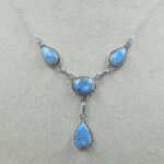 Golden Hills Turquoise 925 Sterling Silver Necklace (REXT113-42)