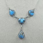 Golden Hills Turquoise 925 Sterling Silver Necklace (REXT113-43)