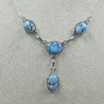 Golden Hills Turquoise 925 Sterling Silver Necklace (REXT113-39)