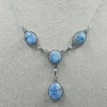 Golden Hills Turquoise 925 Sterling Silver Necklace (REXT113-44)
