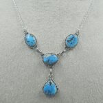 Golden Hills Turquoise 925 Sterling Silver Necklace (REXT113-48)