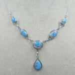 Golden Hills Turquoise 925 Sterling Silver Necklace (REXT113-21)