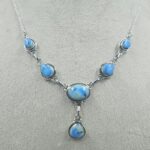 Golden Hills Turquoise 925 Sterling Silver Necklace (REXT113-17)
