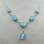 Golden Hills Turquoise 925 Sterling Silver Necklace (REXT113-23)