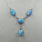 Golden Hills Turquoise 925 Sterling Silver Necklace (REXT113-50)