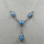 Golden Hills Turquoise 925 Sterling Silver Necklace (REXT113-52)