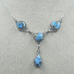 Golden Hills Turquoise 925 Sterling Silver Necklace (REXT113-38)