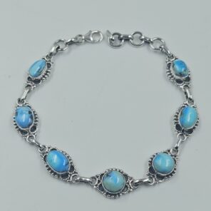 Golden Hills Turquoise 925 Sterling Silver Bracelet (RS68-13)