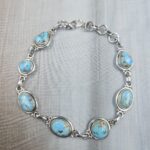 Golden Hills Turquoise 8" 925 Sterling Silver Bracelet (REXT113-79)