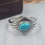 Mohave Turquoise 925 Sterling Silver Ring (REXT152-51)