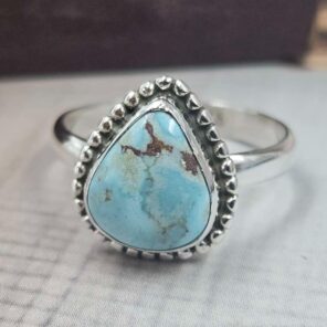 Golden Hills Turquoise Size US 7 925 Sterling Silver Ring (REXT118-132)