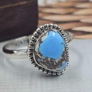 Golden Hills Turquoise Size US 10 925 Sterling Silver Ring (REXT118-117)