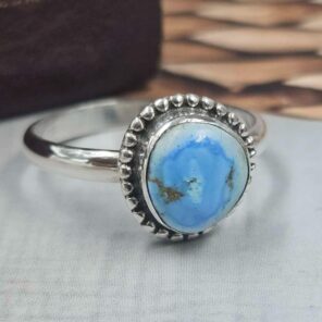 Golden Hills Turquoise Size US 10 925 Sterling Silver Ring (REXT118-118)