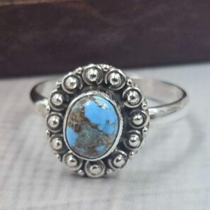 Golden Hills Turquoise Size US 9 925 Sterling Silver Ring (REXT119-86)