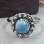 Golden Hills Turquoise Size US 7 925 Sterling Silver Ring (REXT119-77)