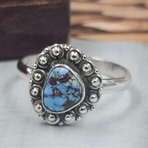 Golden Hills Turquoise Size US 9 925 Sterling Silver Ring (REXT119-85)