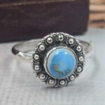 Golden Hills Turquoise Size US 10 925 Sterling Silver Ring (REXT119-92)