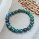 Chrysocolla Loose Natural 8mm Adjustable Gemstone Bead Bracelet (GBB2-6)