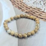 Pitcher jasper Loose Natural 8mm Adjustable Gemstone Bead Bracelet (GBB2-12)