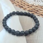 Lava Loose Natural 8mm Adjustable Gemstone Bead Bracelet (GBB2-14)