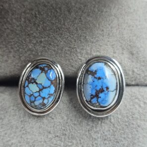 Golden Hills Turquoise 925 Sterling Silver Studs Earrings (REXT106-78)