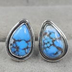 Golden Hills Turquoise 925 Sterling Silver Studs Earrings (REXT106-76)