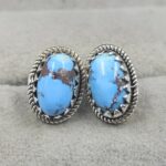 Golden Hills Turquoise 925 Sterling Silver Studs Earrings (REXT106-53)