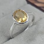 Citrine 925 Sterling Silver Ring (REXT156-8)