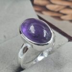Amethyst Size US 8 925 Sterling Silver Ring (REXT156-37)
