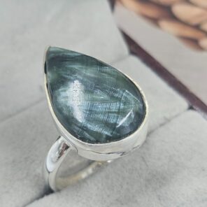 Serphanite Size US 9 925 Sterling Silver Ring (REXT156-16)