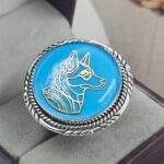 Dog Doublet Size US 11 925 Sterling Silver Ring (REXT156-33)