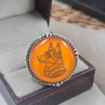 Dog Doublet Size US 11 925 Sterling Silver Ring (REXT156-34)