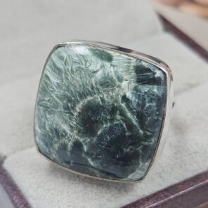 Serphanite Size US 8 925 Sterling Silver Ring (REXT156-13)