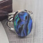 Abalone shell Size US 7 925 Sterling Silver Ring (REXT156-39)
