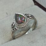 Black Opal 925 Sterling Silver Ring (REXT157-26)