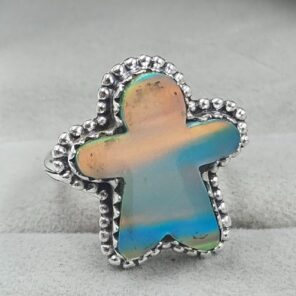 Aurora Opal 925 Sterling Silver Ring (REXT159-20)