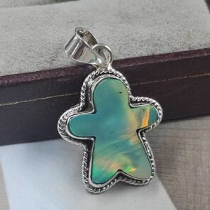 Aurora Opal 1" 925 Sterling Silver Pendant (REXT159-16)
