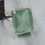Fluorite 925 Sterling Silver Prong Ring (REXT49-376)